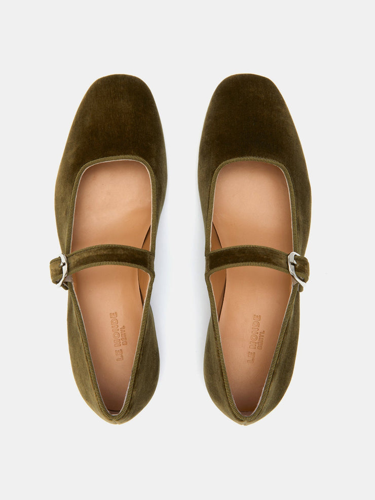 Cork velvet Mary Jane flats Footwear Le Monde Beryl    - Collagerie