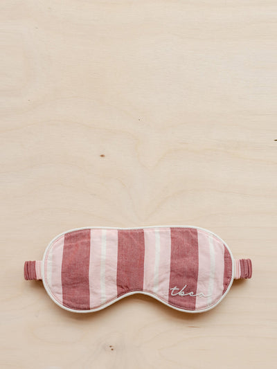 TBCo Cotton eye mask in red stripe at Collagerie