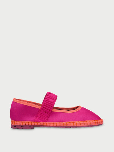 Flabelus Fuchsia Mafalda flats at Collagerie