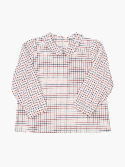Amaia Red and blue mini checked Mallard shirt at Collagerie