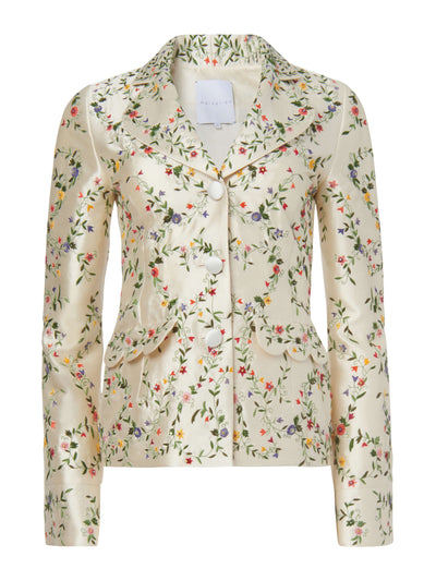 Markarian Lorenza ivory floral embroidered jacket at Collagerie