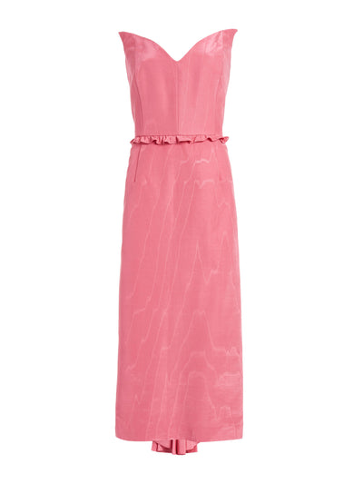 Markarian Lottie pink moire strapless dress at Collagerie