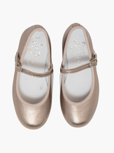 Amaia Gold Mary Jane girl shoes at Collagerie