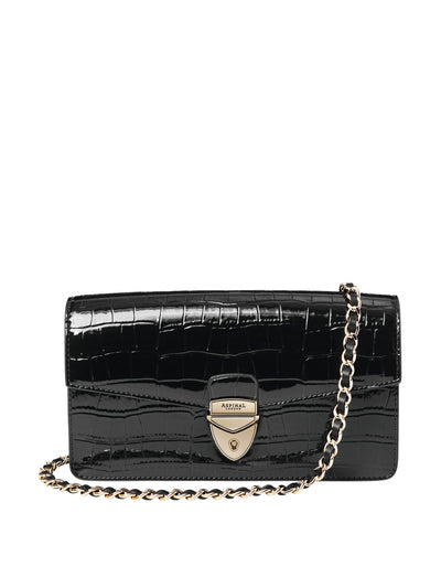 Aspinal Of London Mayfair 2 clutch bag in black at Collagerie