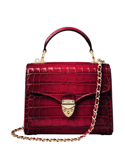 Aspinal Of London Midi Mayfair bag in red at Collagerie