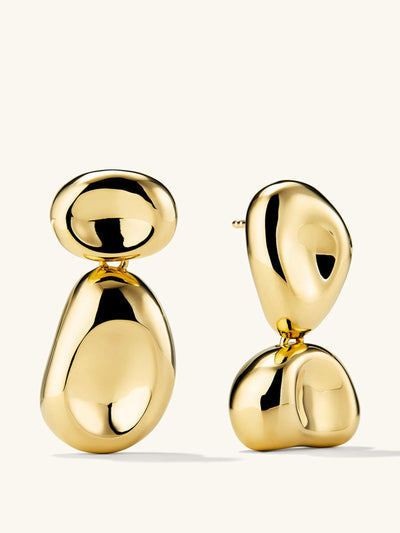 Mejuri Organic dôme mixed pebble earrings at Collagerie