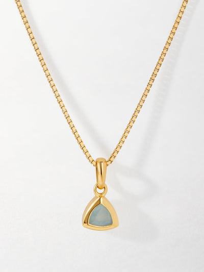 Edge of Ember Gold aquamarine necklace at Collagerie