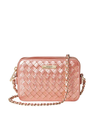 Aspinal Of London Milly crossbody bag in pink at Collagerie