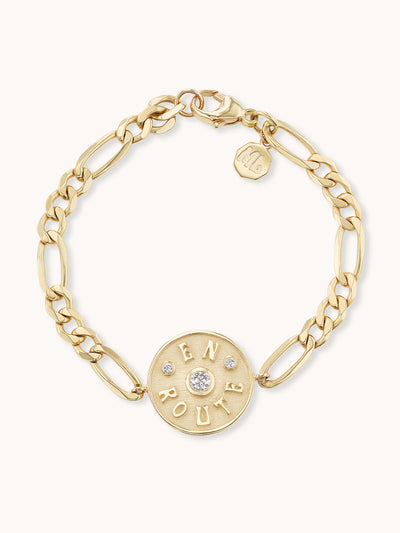 Marlo Laz Mini En Route bracelet in white diamond at Collagerie