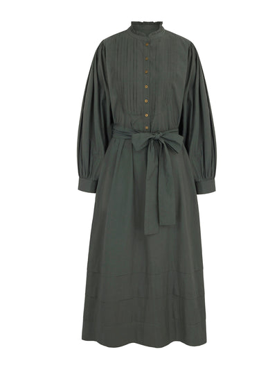 Daydress Deep olive Monica dress at Collagerie