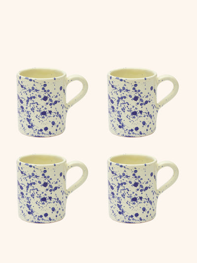 Hot Pottery Blueberry coffee mugs, set fo 4 at Collagerie