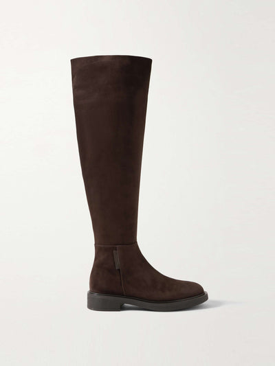 Gianvito Rossi Lexington suede over-the-knee boots at Collagerie