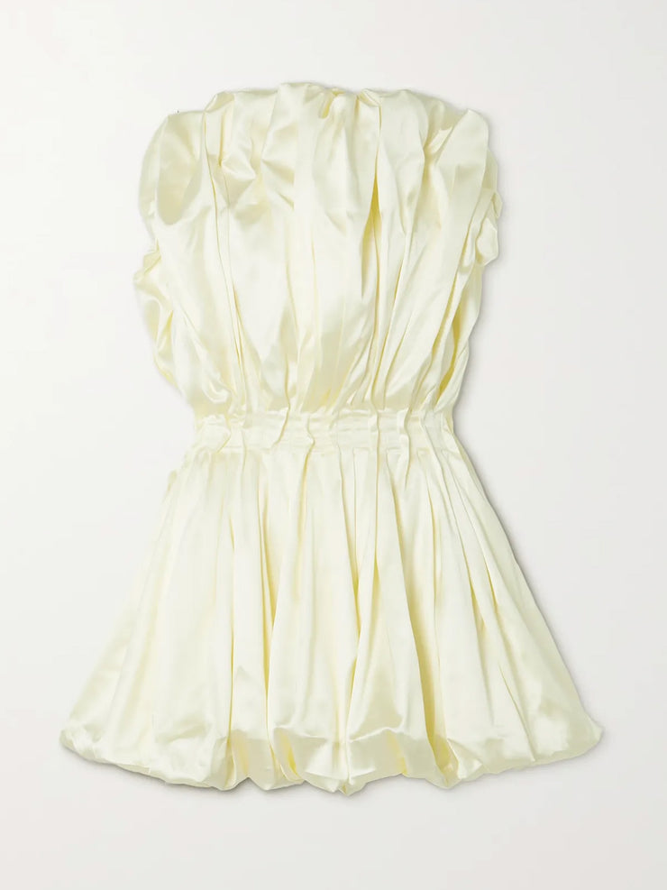 Raynara strapless gathered satin top Clothing Tove    - Collagerie