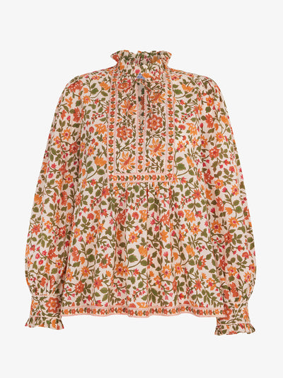 Pink City Prints Maple jaal Nell blouse at Collagerie