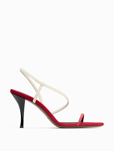 NEOUS Red and cream Nembus sandals at Collagerie