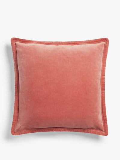 French Connection 100% cotton washed velvet cushion at Collagerie