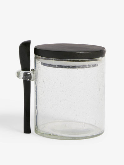 French Connection Handmade bubble glass storage jar at Collagerie