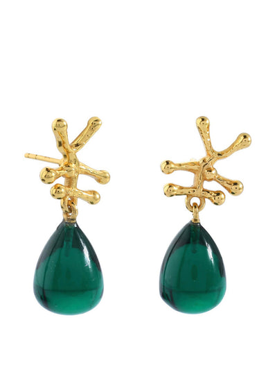 Shyla Jewellery Emerald Nuria earrings at Collagerie