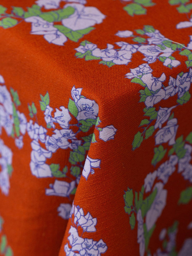 Coral orange tablecloth