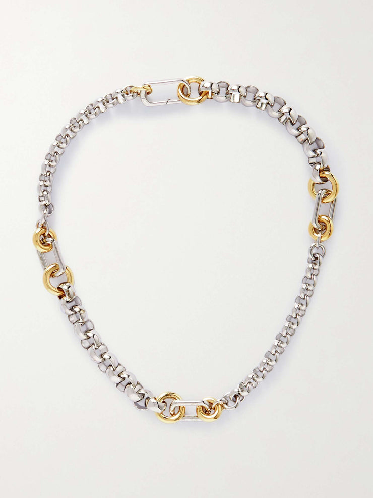 Pietra platinum and gold-plated recycled necklace Jewellery and Watches Laura Lombardi    - Collagerie