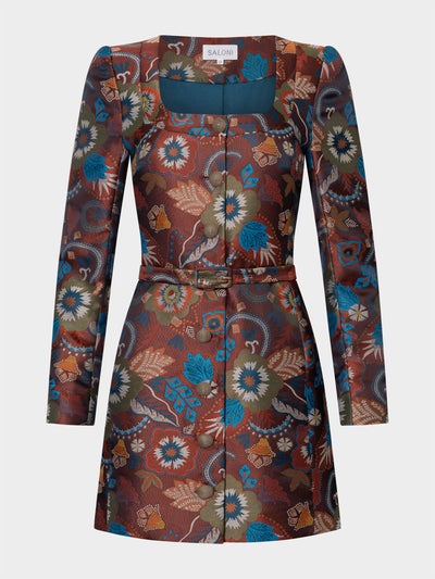 Saloni Autumn blooms Natalya B dress at Collagerie