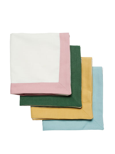 In The Roundhouse Multi colour napkins, set of 4 at Collagerie