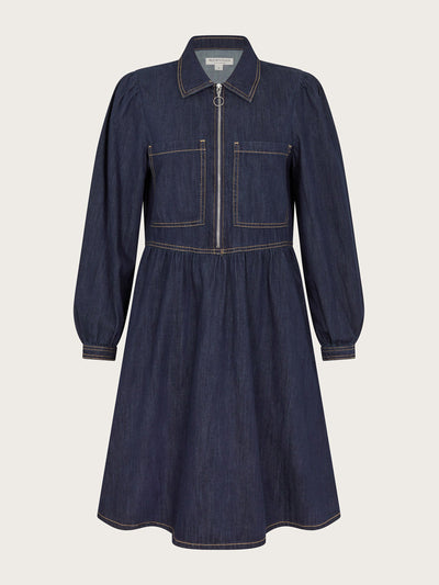 Monsoon Adeena denim mini shirt dress at Collagerie