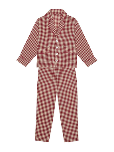 If Only If Rust gingham Nico sleepwear at Collagerie