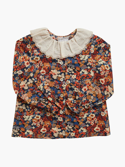 Amaia Orange liberty Nina blouse thorpe at Collagerie