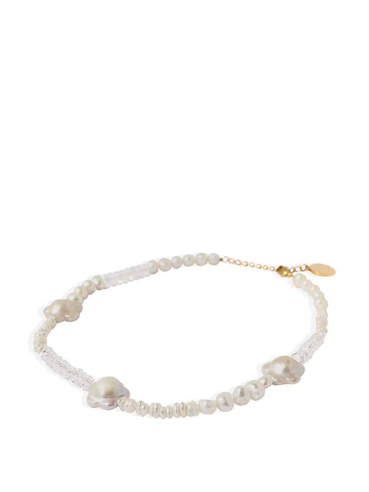 Pearl and gold Nixie necklace