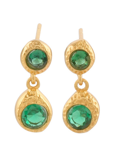 Shyla Jewellery Emerald Odessa earrings at Collagerie