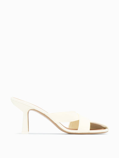 NEOUS White Ogma mules at Collagerie