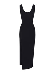Open back modal knit maxi tank dress with side slit Clothing Anemos    - Collagerie