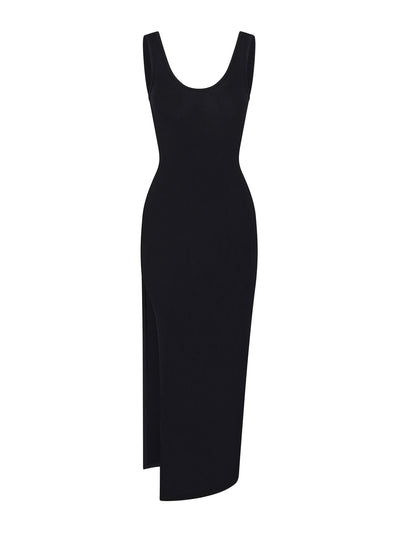 Anemos Open back modal knit maxi tank dress with side slit at Collagerie