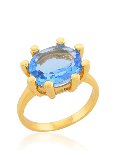 Shyla Jewellery Dark blue Oval claw ring at Collagerie