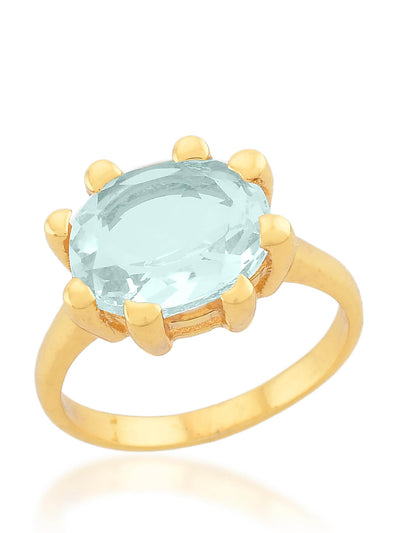 Shyla Jewellery Light blue Oval claw ring at Collagerie