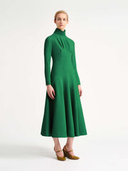 Oakley jade green double crepe dress  Emilia Wickstead    - Collagerie