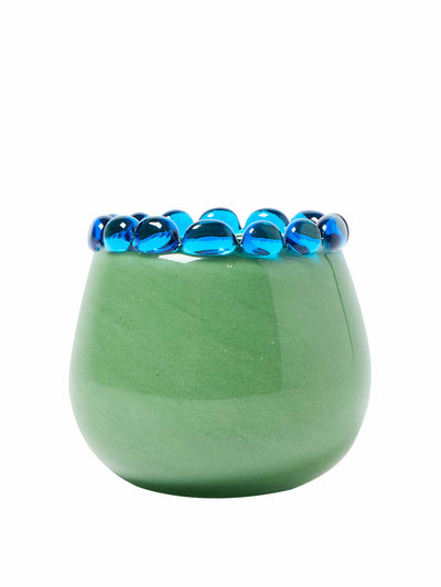 Oliver Bonas Green glass bobble tealight holder at Collagerie