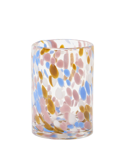 Oliver Bonas Iris speckle glass toothbrush holder at Collagerie