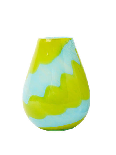 Oliver Bonas Ndizi blue and green glass vase at Collagerie