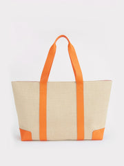 The Luxe beach bag in citrus orange Bags London Velvet    - Collagerie