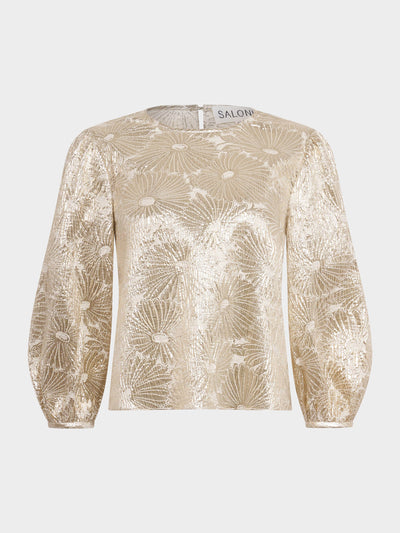 Saloni Ozzi top in pale gold at Collagerie