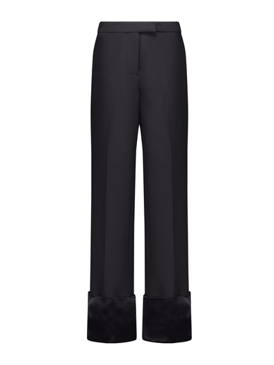 Marina Moscone Black straight cuff trouser at Collagerie