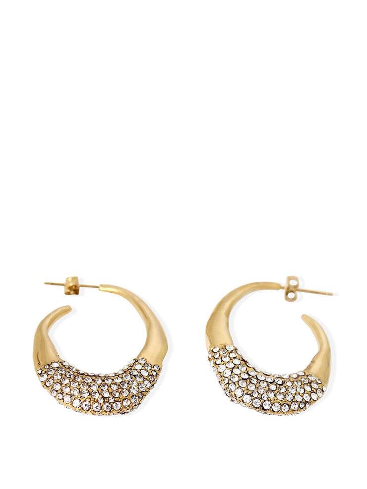 Gold and crystal Panarea Pave earrings