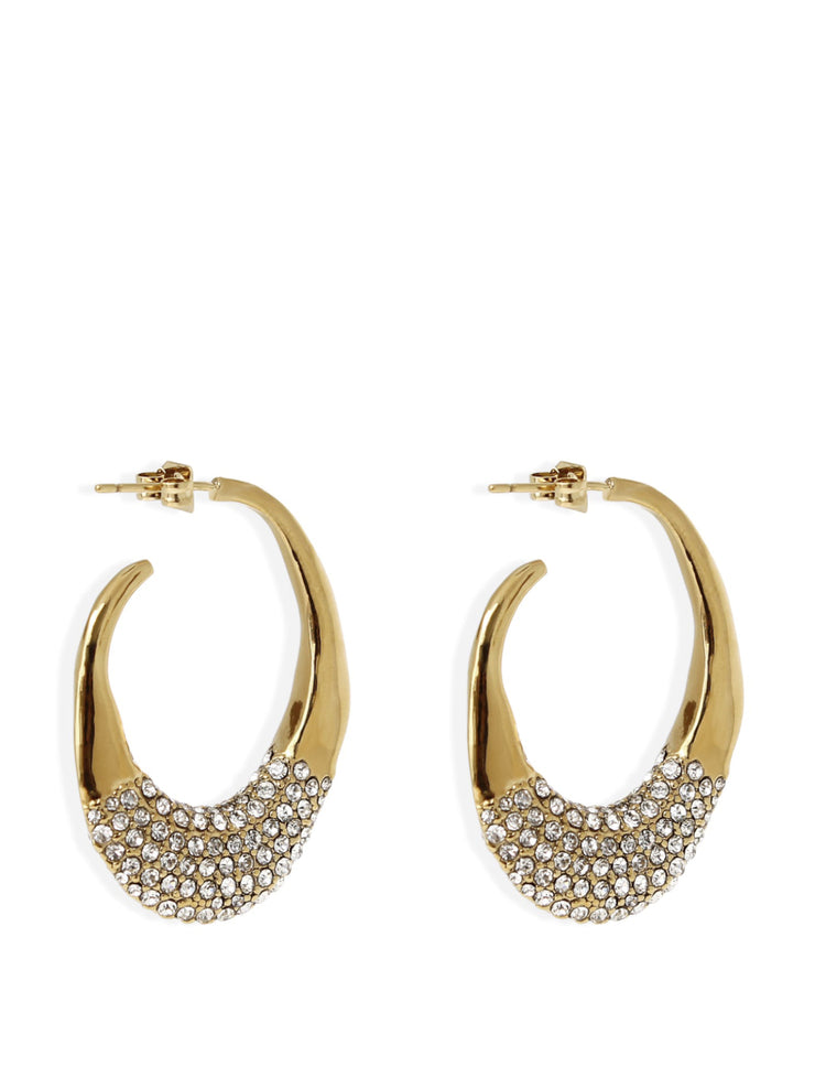 Gold and crystal Panarea Pave earrings