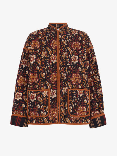 Pink City Prints Tan jaal Penny jacket at Collagerie