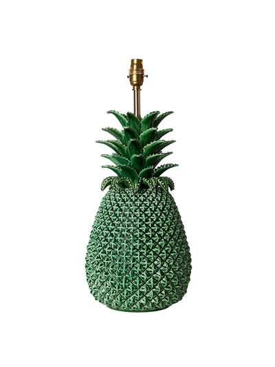 Penny Morrison Green pineapple ceramic lamp base at Collagerie