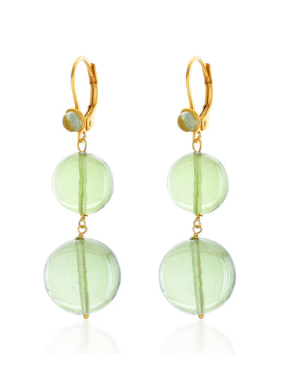 Shyla Jewellery Soft green Pernille earrings at Collagerie