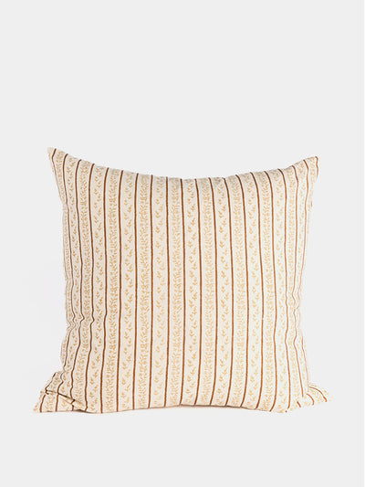 Hadeda Juniper stripe scatter cushion in brown at Collagerie