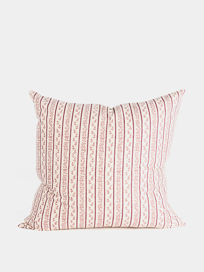 Hadeda Juniper stripe scatter cushion in berry at Collagerie